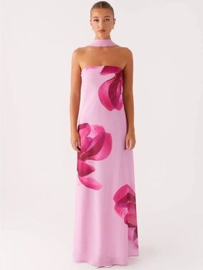 Peppermayo Pink Strapless Maxi